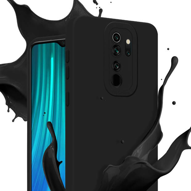 Cadorabo Hoesje geschikt voor Xiaomi RedMi NOTE 8 PRO in FLUID ZWART - Beschermhoes TPU silicone Cover Case