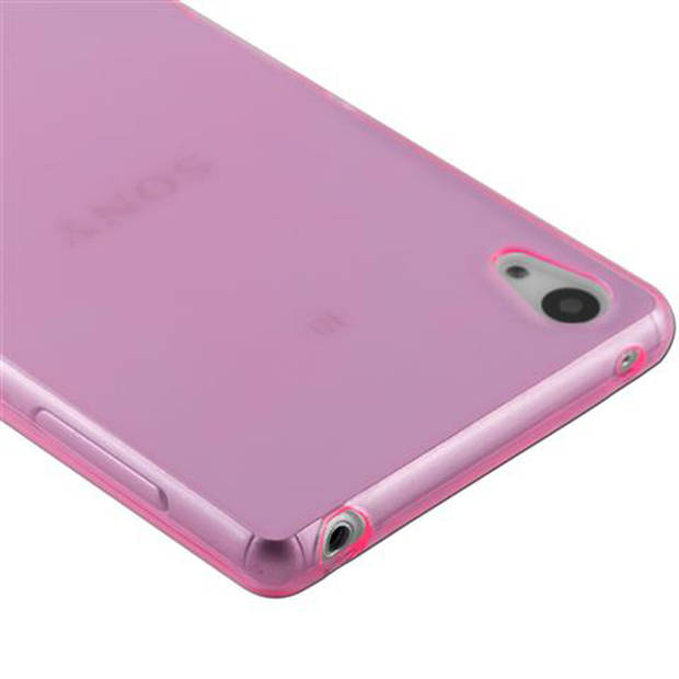 Cadorabo Hoesje geschikt voor Sony Xperia Z3 PLUS / Z4 in TRANSPARANT ROZE - Beschermhoes Cover gemaakt van TPU Silicone