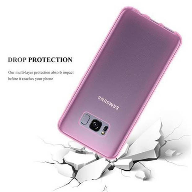 Cadorabo Hoesje geschikt voor Samsung Galaxy S8 in TRANSPARANT ROZE - Beschermhoes Cover gemaakt van TPU Silicone Case