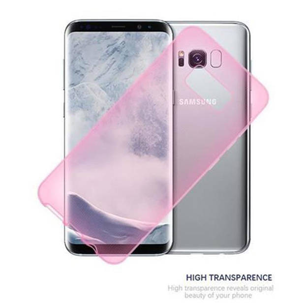 Cadorabo Hoesje geschikt voor Samsung Galaxy S8 in TRANSPARANT ROZE - Beschermhoes Cover gemaakt van TPU Silicone Case