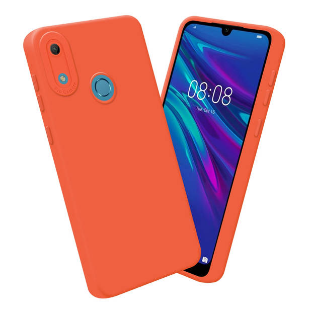 Cadorabo Hoesje geschikt voor Huawei Y6 2019 in FLUID ORANJE - Beschermhoes TPU silicone Cover Case