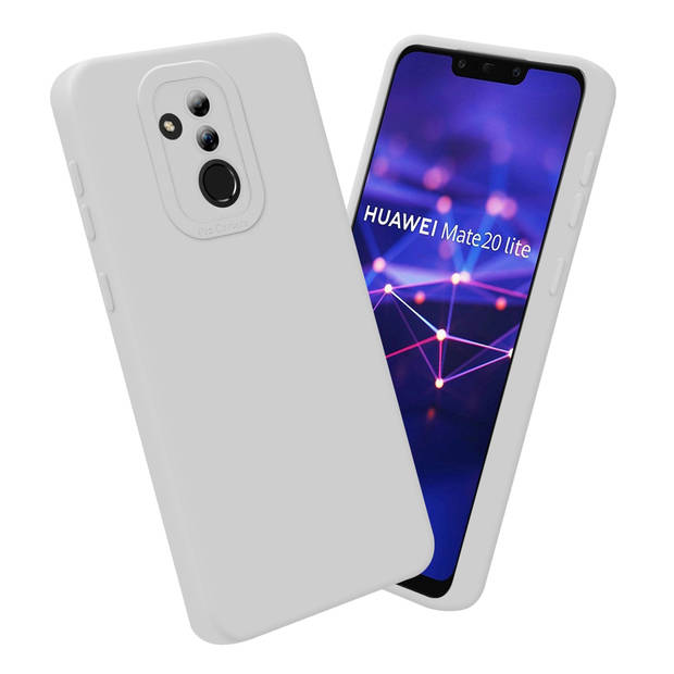 Cadorabo Hoesje geschikt voor Huawei MATE 20 LITE in FLUID WIT - Beschermhoes TPU silicone Cover Case