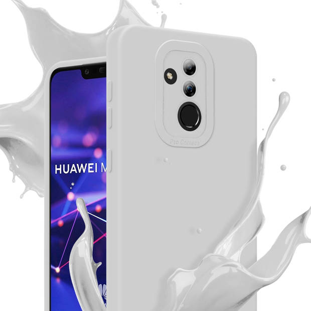 Cadorabo Hoesje geschikt voor Huawei MATE 20 LITE in FLUID WIT - Beschermhoes TPU silicone Cover Case