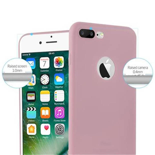 Cadorabo Hoesje geschikt voor Apple iPhone 7 PLUS / 7S PLUS / 8 PLUS in CANDY ROZE - Beschermhoes TPU silicone Case