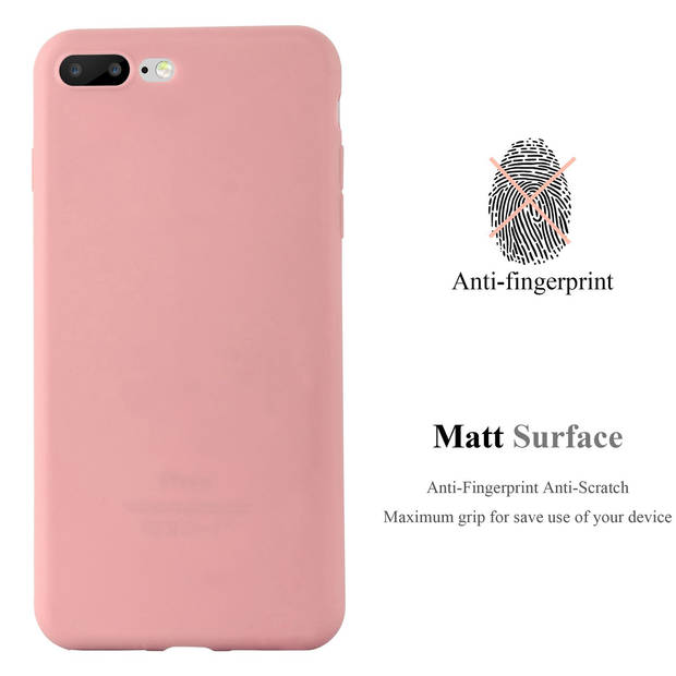 Cadorabo Hoesje geschikt voor Apple iPhone 7 PLUS / 7S PLUS / 8 PLUS in CANDY ROZE - Beschermhoes TPU silicone Case