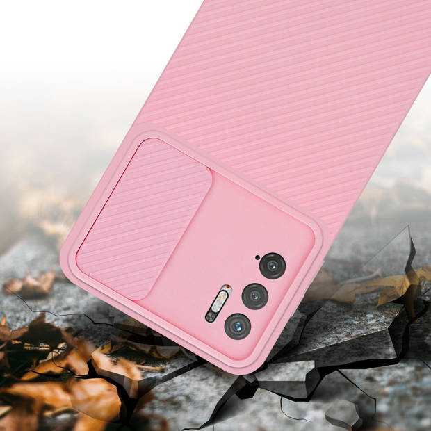 Cadorabo Hoesje geschikt voor Xiaomi RedMi NOTE 10 5G / POCO M3 PRO 5G in Bonbon Roze - Beschermhoes TPU-silicone Case