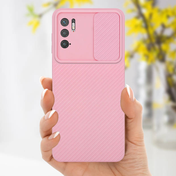 Cadorabo Hoesje geschikt voor Xiaomi RedMi NOTE 10 5G / POCO M3 PRO 5G in Bonbon Roze - Beschermhoes TPU-silicone Case