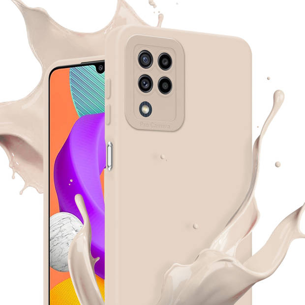 Cadorabo Hoesje geschikt voor Samsung Galaxy M22 / M32 4G in FLUID CREAM - Beschermhoes TPU silicone Cover Case