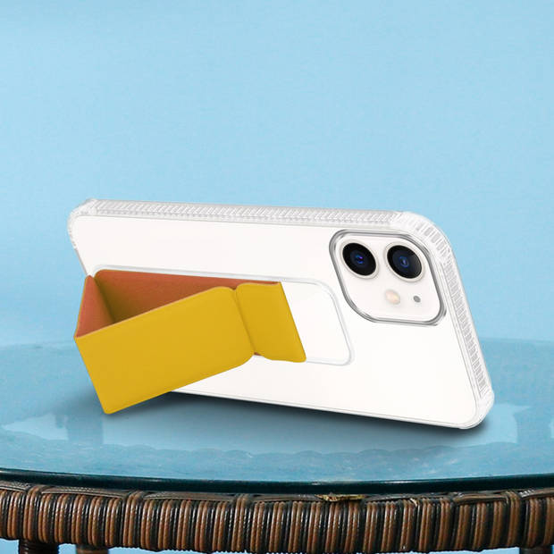 Cadorabo Hoesje geschikt voor Apple iPhone 11 Cover in GEEL - Beschermhoes TPU silicone Case met houder