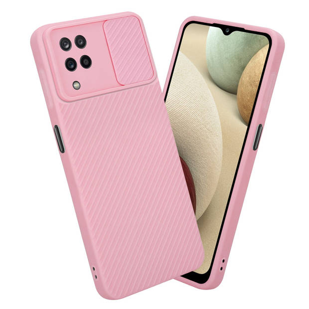 Cadorabo Hoesje geschikt voor Samsung Galaxy A12 / M12 in Bonbon Roze - Beschermhoes TPU-silicone Case Cover