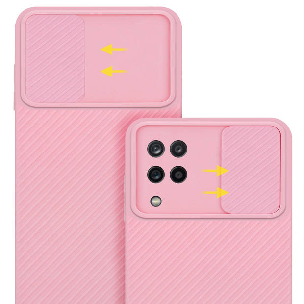 Cadorabo Hoesje geschikt voor Samsung Galaxy A12 / M12 in Bonbon Roze - Beschermhoes TPU-silicone Case Cover