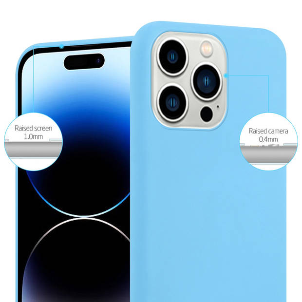 Cadorabo Hoesje geschikt voor Apple iPhone 14 PRO MAX in CANDY BLAUW - Beschermhoes TPU silicone Case Cover