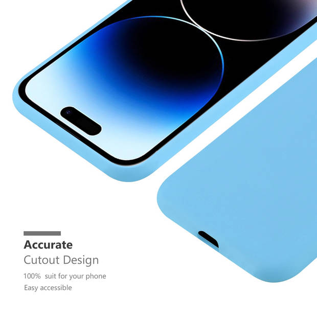 Cadorabo Hoesje geschikt voor Apple iPhone 14 PRO MAX in CANDY BLAUW - Beschermhoes TPU silicone Case Cover