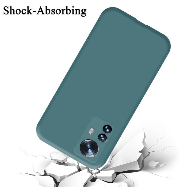 Cadorabo Hoesje geschikt voor Xiaomi 12 PRO Case in LIQUID GROEN - Beschermhoes TPU silicone Cover