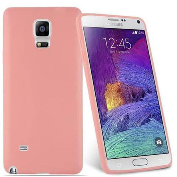 Cadorabo Hoesje geschikt voor Samsung Galaxy NOTE 4 in CANDY ROZE - Beschermhoes TPU silicone Case Cover