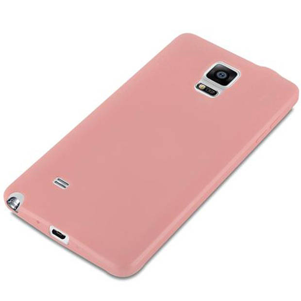 Cadorabo Hoesje geschikt voor Samsung Galaxy NOTE 4 in CANDY ROZE - Beschermhoes TPU silicone Case Cover