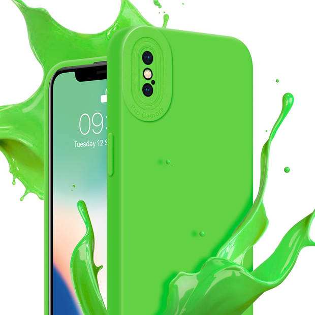 Cadorabo Hoesje geschikt voor Apple iPhone XS MAX in FLUID GROEN - Beschermhoes TPU silicone Cover Case