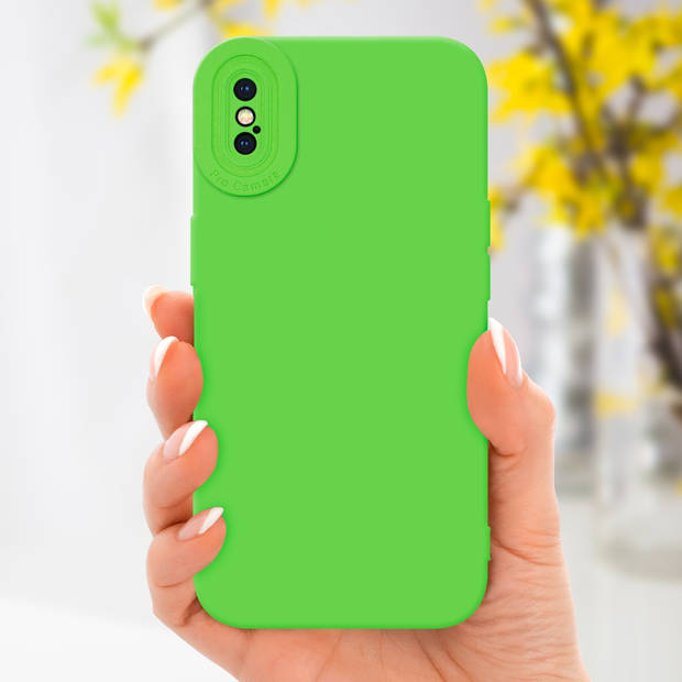 Cadorabo Hoesje geschikt voor Apple iPhone XS MAX in FLUID GROEN - Beschermhoes TPU silicone Cover Case