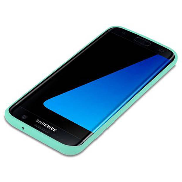 Cadorabo Hoesje geschikt voor Samsung Galaxy S7 EDGE in CANDY BLAUW - Beschermhoes TPU silicone Case Cover