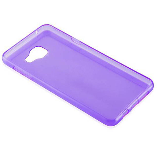 Cadorabo Hoesje geschikt voor Samsung Galaxy A7 2016 in TRANSPARANT PAARS - Beschermhoes Cover gemaakt van TPU Silicone