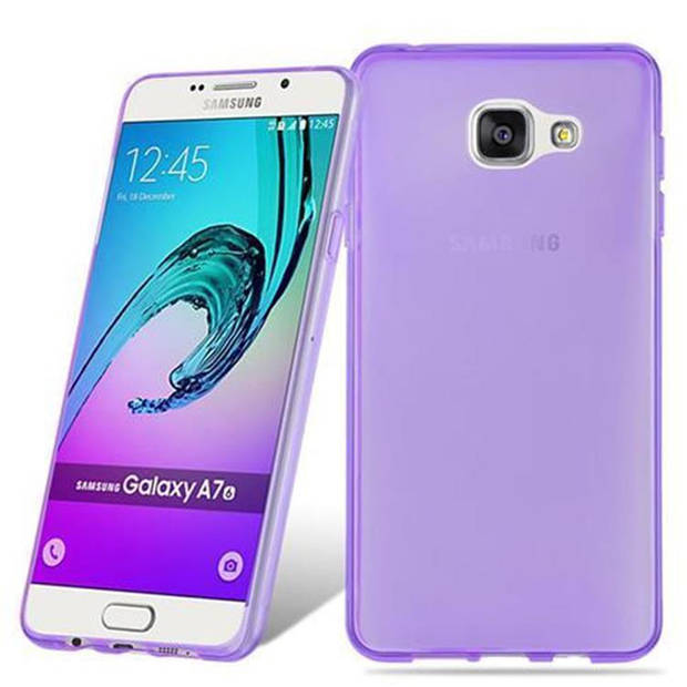 Cadorabo Hoesje geschikt voor Samsung Galaxy A7 2016 in TRANSPARANT PAARS - Beschermhoes Cover gemaakt van TPU Silicone