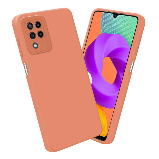 Cadorabo Hoesje geschikt voor Samsung Galaxy M22 / M32 4G in FLUID LICHT ORANJE - Beschermhoes TPU silicone Cover Case