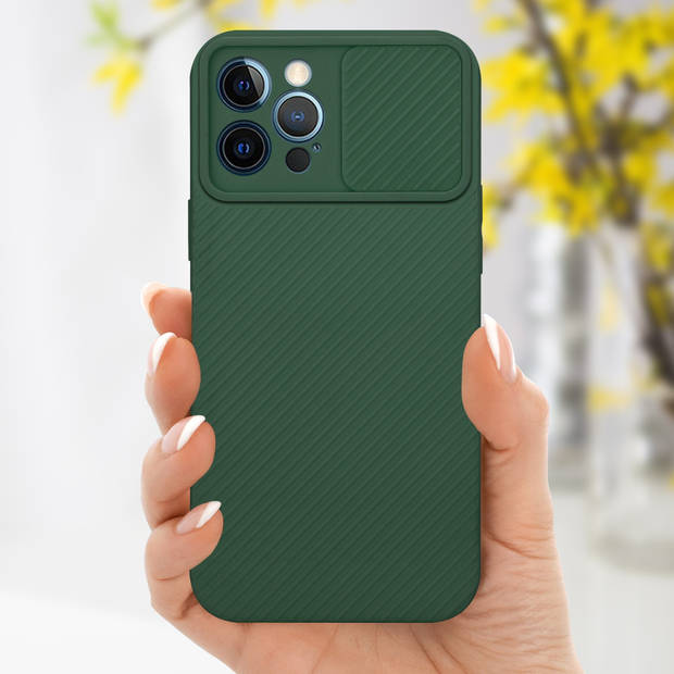 Cadorabo Hoesje geschikt voor Apple iPhone 12 PRO MAX in Bonbon Groen - Beschermhoes TPU-silicone Case Cover