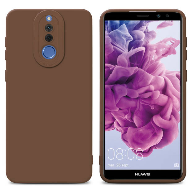 Cadorabo Hoesje geschikt voor Huawei MATE 10 LITE in FLUID BRUIN - Beschermhoes TPU silicone Cover Case