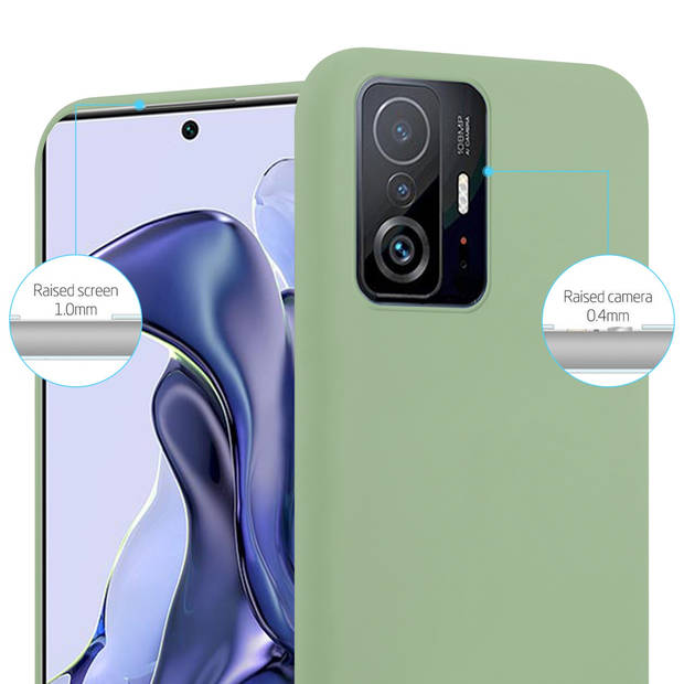 Cadorabo Hoesje geschikt voor Xiaomi 11T / 11T PRO in CANDY PASTEL GROEN - Beschermhoes TPU silicone Case Cover