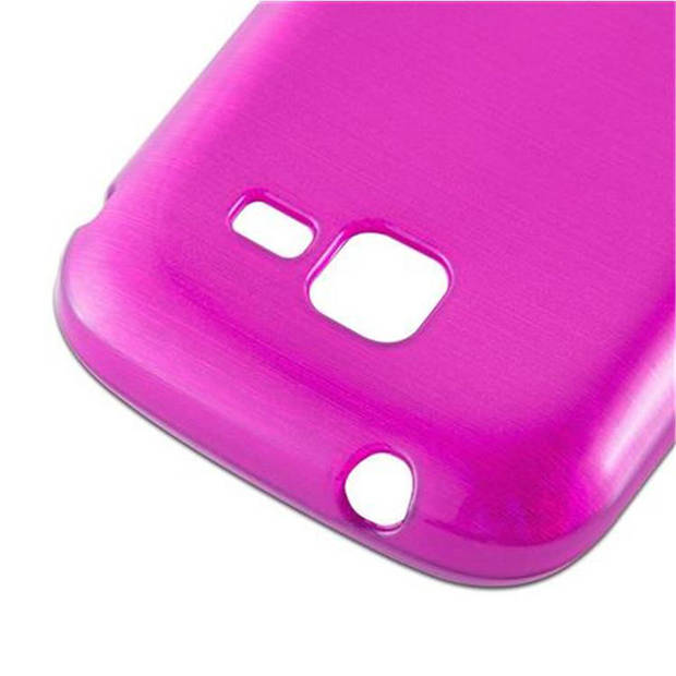 Cadorabo Hoesje geschikt voor Samsung Galaxy TREND in ROZE - Beschermhoes TPU silicone Case Cover Brushed