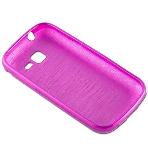 Cadorabo Hoesje geschikt voor Samsung Galaxy TREND in ROZE - Beschermhoes TPU silicone Case Cover Brushed