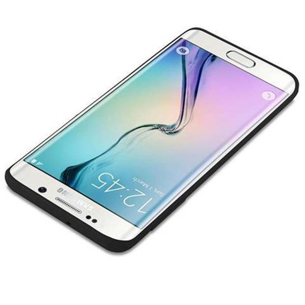 Cadorabo Hoesje geschikt voor Samsung Galaxy S6 EDGE in CANDY ZWART - Beschermhoes TPU silicone Case Cover