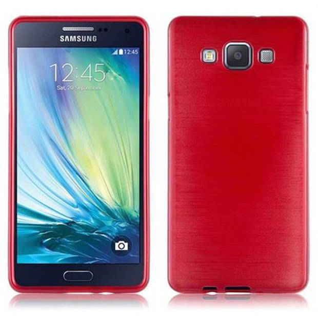 Cadorabo Hoesje geschikt voor Samsung Galaxy A5 2015 in ROOD - Beschermhoes TPU silicone Case Cover Brushed