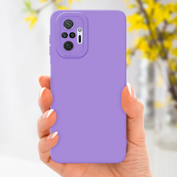 Cadorabo Hoesje geschikt voor Xiaomi RedMi NOTE 10 PRO in FLUID LICHT PAARS - Beschermhoes TPU silicone Cover Case