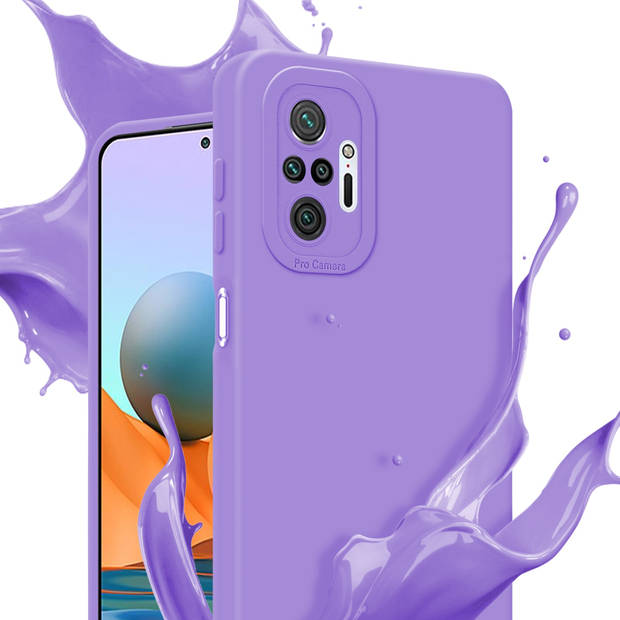 Cadorabo Hoesje geschikt voor Xiaomi RedMi NOTE 10 PRO in FLUID LICHT PAARS - Beschermhoes TPU silicone Cover Case