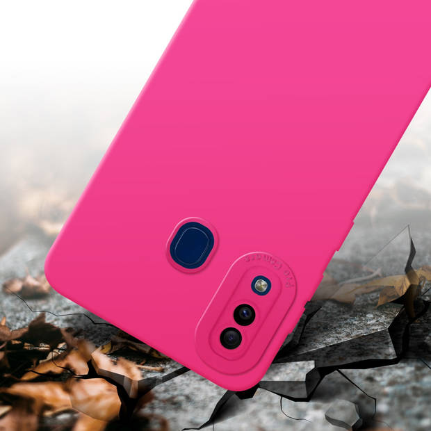 Cadorabo Hoesje geschikt voor Samsung Galaxy A20 / A30 / M10s in FLUID HOTPINK - Beschermhoes TPU silicone Cover Case