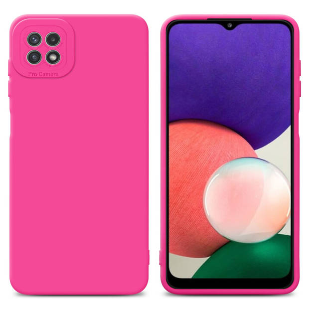 Cadorabo Hoesje geschikt voor Samsung Galaxy A22 5G in FLUID HOTPINK - Beschermhoes TPU silicone Cover Case