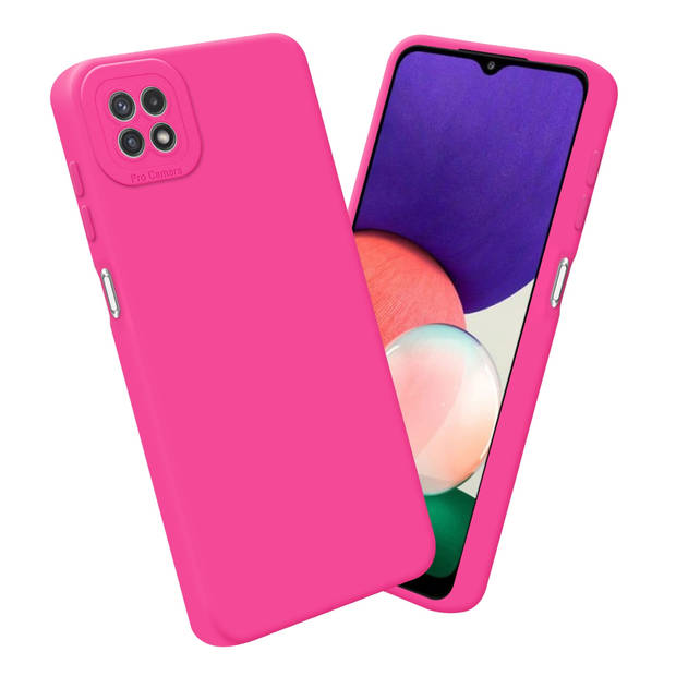 Cadorabo Hoesje geschikt voor Samsung Galaxy A22 5G in FLUID HOTPINK - Beschermhoes TPU silicone Cover Case