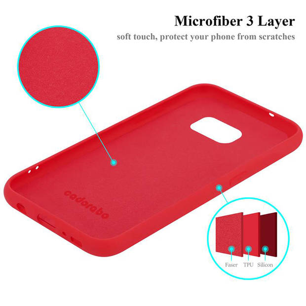 Cadorabo Hoesje geschikt voor Samsung Galaxy S7 EDGE Case in LIQUID ROOD - Beschermhoes TPU silicone Cover