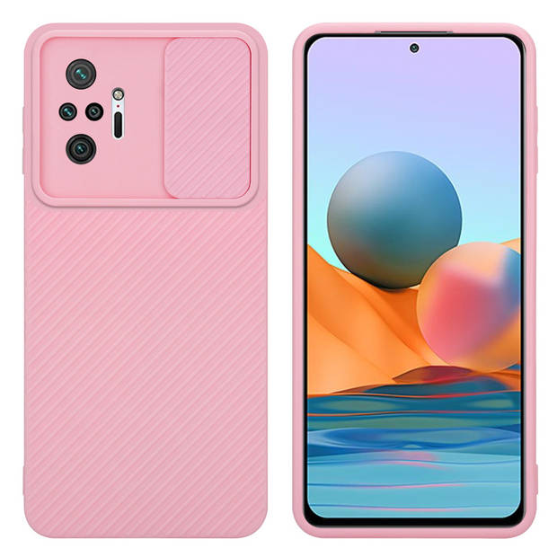 Cadorabo Hoesje geschikt voor Xiaomi RedMi NOTE 10 PRO in Bonbon Roze - Beschermhoes TPU-silicone Case Cover