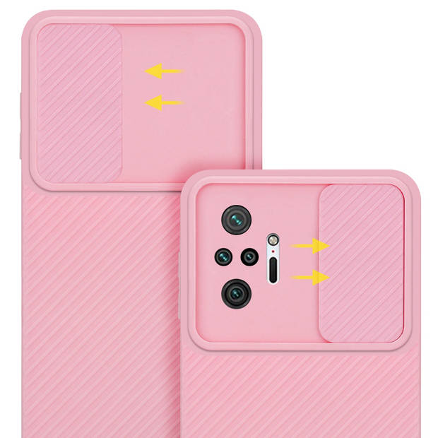 Cadorabo Hoesje geschikt voor Xiaomi RedMi NOTE 10 PRO in Bonbon Roze - Beschermhoes TPU-silicone Case Cover