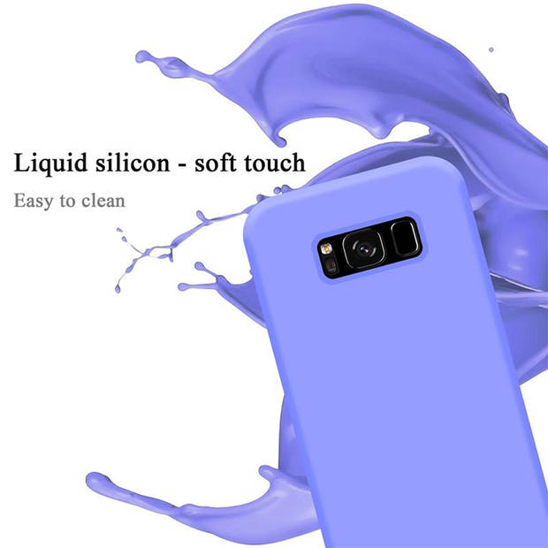 Cadorabo Hoesje geschikt voor Samsung Galaxy S8 Case in LIQUID LICHT PAARS - Beschermhoes TPU silicone Cover
