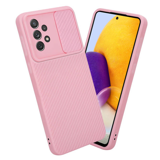 Cadorabo Hoesje geschikt voor Samsung Galaxy A72 4G / 5G in Bonbon Roze - Beschermhoes TPU-silicone Case Cover