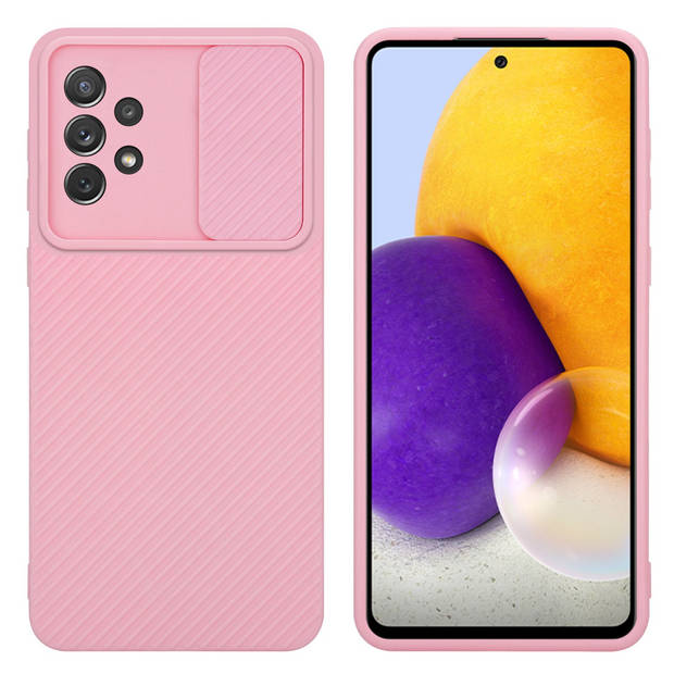 Cadorabo Hoesje geschikt voor Samsung Galaxy A72 4G / 5G in Bonbon Roze - Beschermhoes TPU-silicone Case Cover