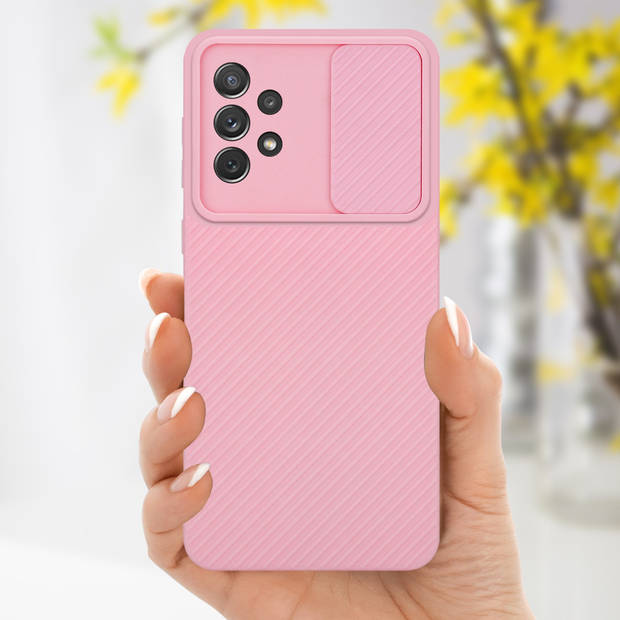 Cadorabo Hoesje geschikt voor Samsung Galaxy A72 4G / 5G in Bonbon Roze - Beschermhoes TPU-silicone Case Cover