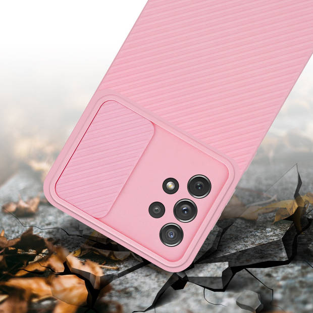 Cadorabo Hoesje geschikt voor Samsung Galaxy A72 4G / 5G in Bonbon Roze - Beschermhoes TPU-silicone Case Cover