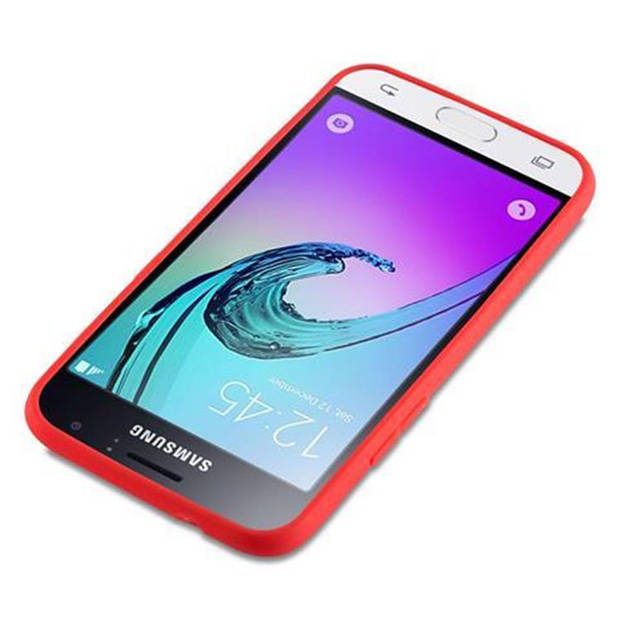 Cadorabo Hoesje geschikt voor Samsung Galaxy J1 2016 in CANDY ROOD - Beschermhoes TPU silicone Case Cover