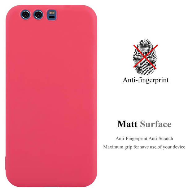 Cadorabo Hoesje geschikt voor Huawei P10 PLUS in CANDY ROOD - Beschermhoes TPU silicone Case Cover