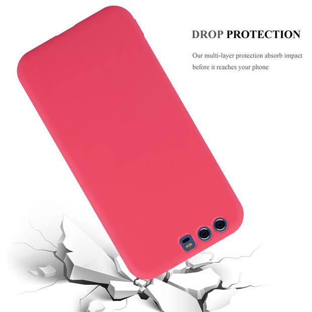 Cadorabo Hoesje geschikt voor Huawei P10 PLUS in CANDY ROOD - Beschermhoes TPU silicone Case Cover