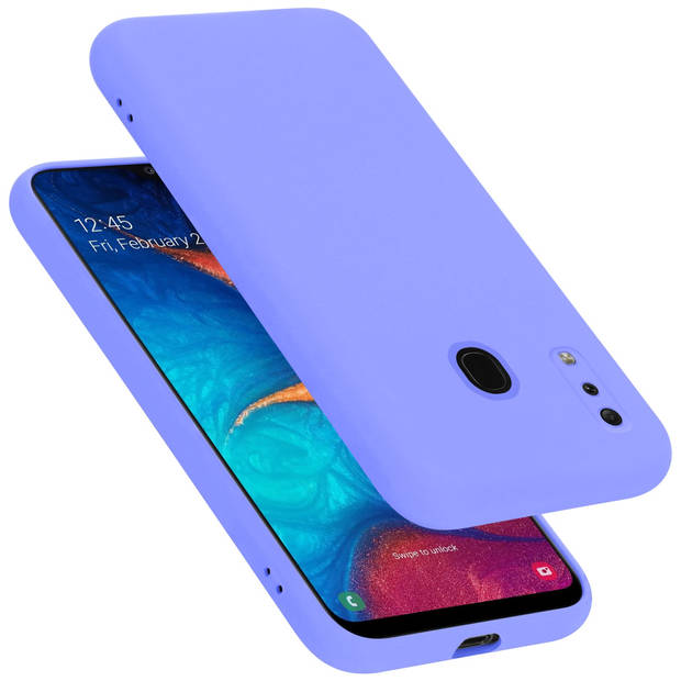 Cadorabo Hoesje geschikt voor Samsung Galaxy A20 / A30 / M10s Case in LIQUID LICHT PAARS - Beschermhoes TPU silicone